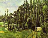 Paul Cezanne Canvas Paintings - Poplar Trees
